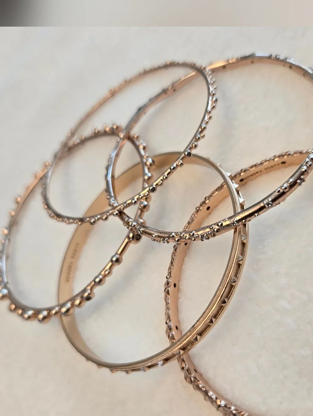 Kendra Scott Kingsley Rose Gold Set 5 Bangle Bracelets